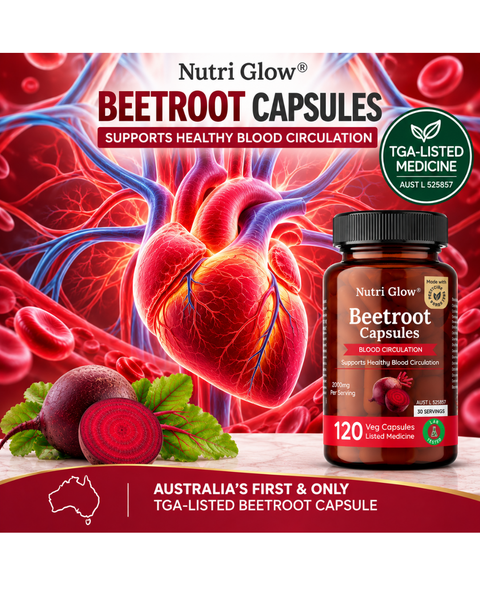 Nutri Glow Beetroot 120 Capsules TGA Listed