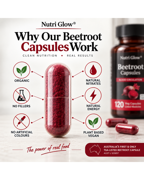 Nutri Glow Beetroot 120 Capsules TGA Listed