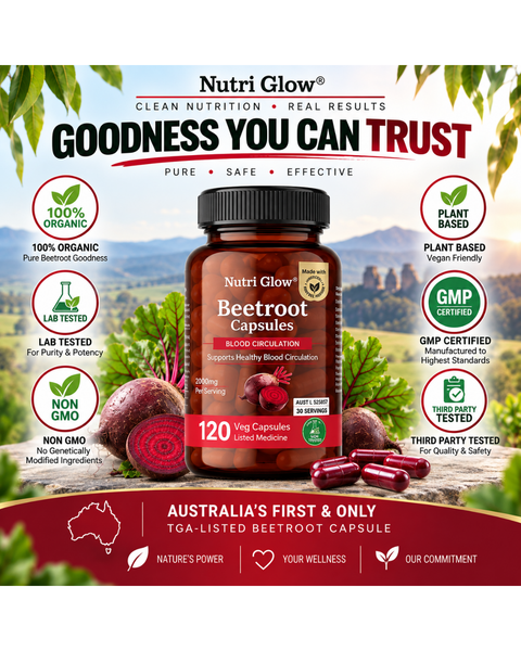 Nutri Glow Beetroot 120 Capsules TGA Listed