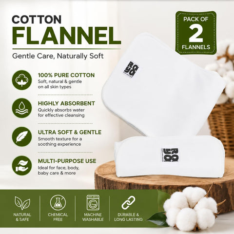 Nutri Glow Organic Cotton Flannel Pack of 2
