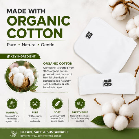 Nutri Glow Organic Cotton Flannel Pack of 2