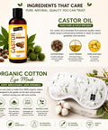 Nutri Glow Castor Oil with Organic Cotton Eye Mask