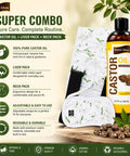Nutri Glow Castor Oil 500ml with Liver Pack and Neck Pack