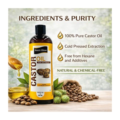 Organic Castor Oil for Thicker Hair and Healthier Skin - 200ml & 500ml