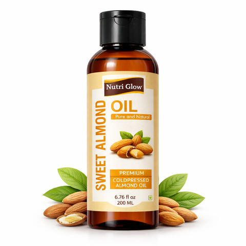 Organic Sweet Almond Oil for Soft Skin and Strong Hair - 200ml