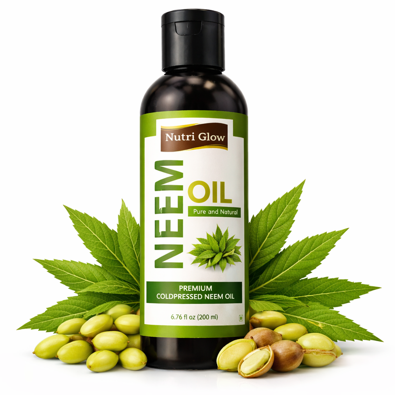 Organic Neem Oil for Acne-Prone Skin and Scalp Health - 200ml