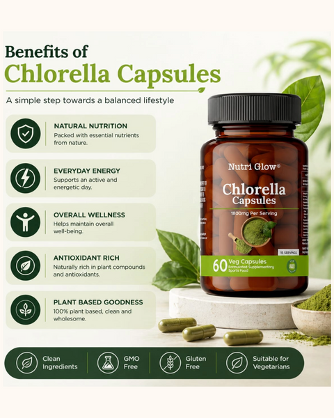 Nutri Glow Chlorella Capsules - 60 Capsules