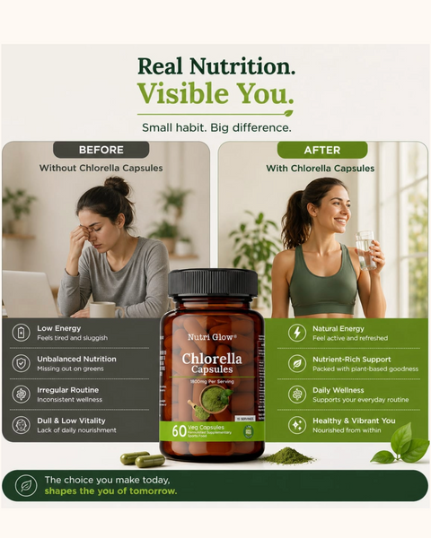 Nutri Glow Chlorella Capsules - 60 Capsules