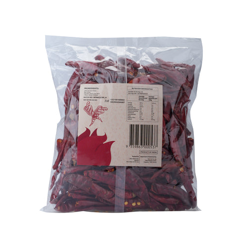 Fiery & Spicy Long Red Whole Stemless Chilli ( 200g & 500g )