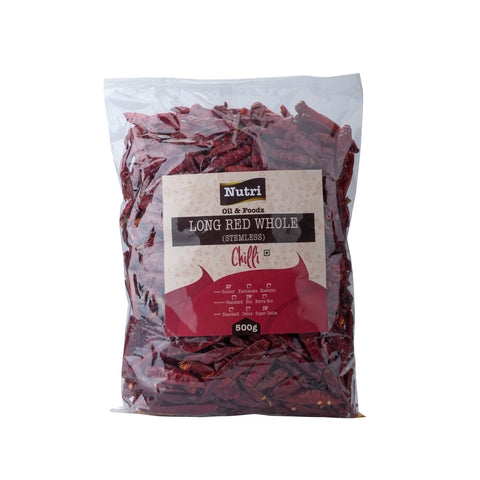 Fiery & Spicy Long Red Whole Stemless Chilli ( 200g & 500g )