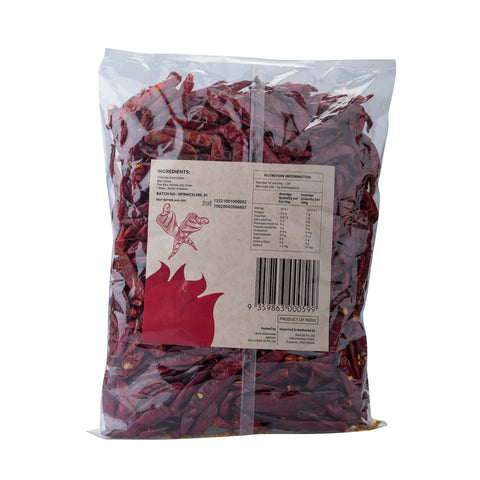 Fiery & Spicy Long Red Whole Stemless Chilli ( 200g & 500g )