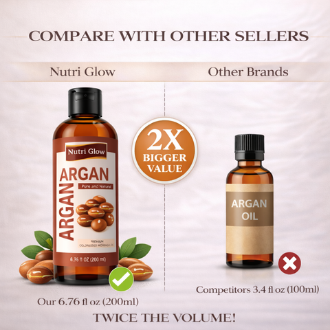 Nourishing Organic Argan Oil for Soft Hair and Glowing Skin - 200ml