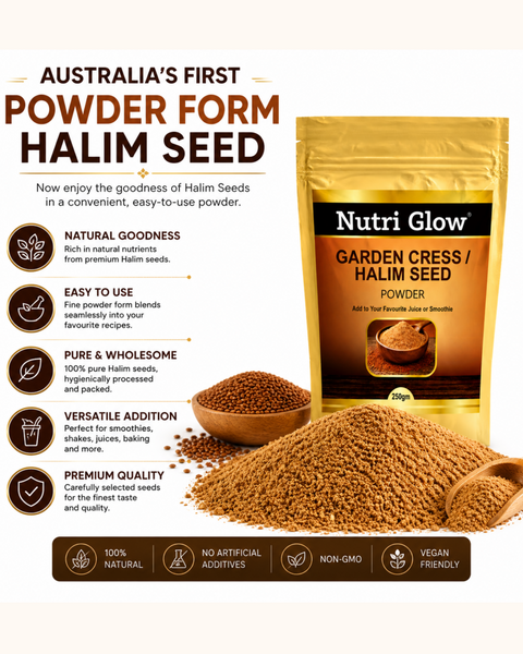 Nutri Glow Garden Cress (Halim Seed) Powder – 250g