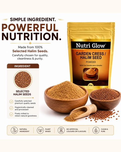 Nutri Glow Garden Cress (Halim Seed) Powder – 250g