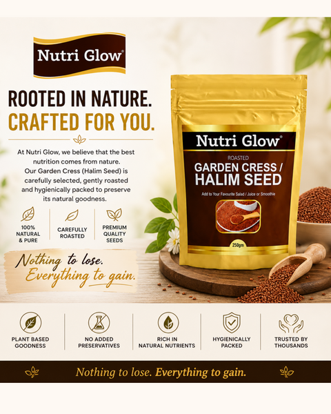 Nutri Glow Garden Cress (Halim Seeds) – 250g | Ready to Eat