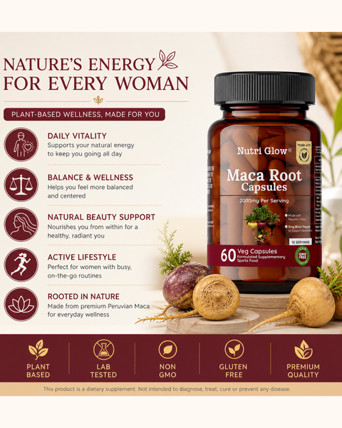 Nutri Glow Maca Root Capsules - 60 Capsules
