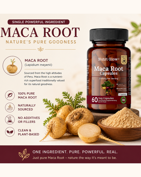 Nutri Glow Maca Root Capsules - 60 Capsules
