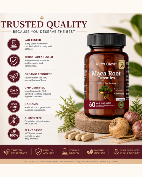 Nutri Glow Maca Root Capsules - 60 Capsules
