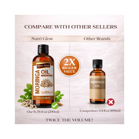 Organic Moringa Oil for Anti-Aging and Skin Rejuvenation - 200ml
