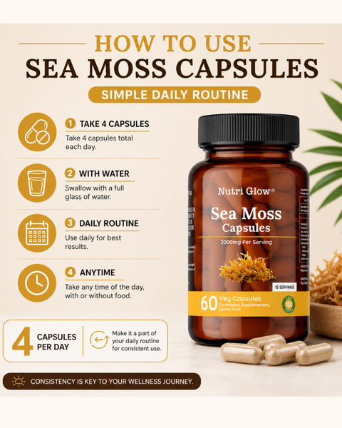 Nutri Glow Sea Moss Capsules - 60 Capsules