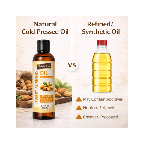 Organic Sweet Almond Oil for Soft Skin and Strong Hair - 200ml