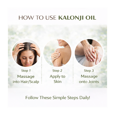 Organic Kalonji Oil for Immune Support and Hair Strengthening - 200ml