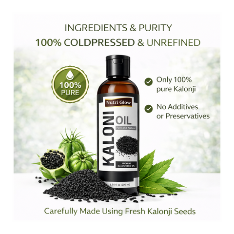 Organic Kalonji Oil for Immune Support and Hair Strengthening - 200ml