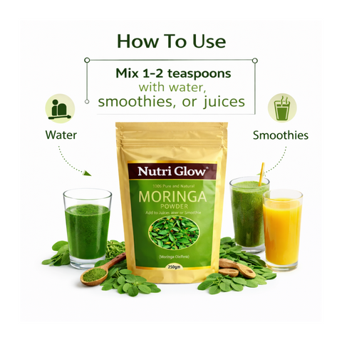 Nutri Glow Organic Moringa Powder 250g