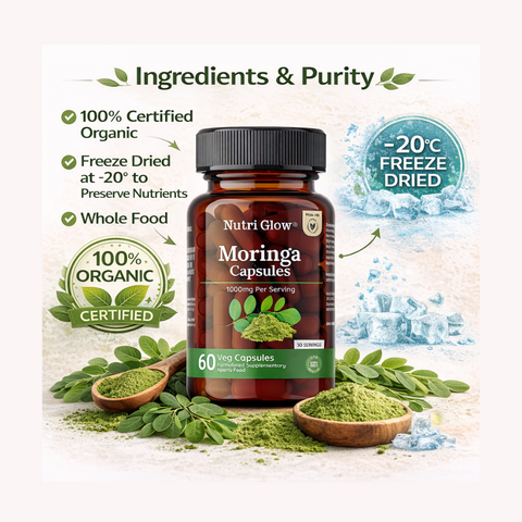 Nutri Glow Organic Moringa 60 Capsules