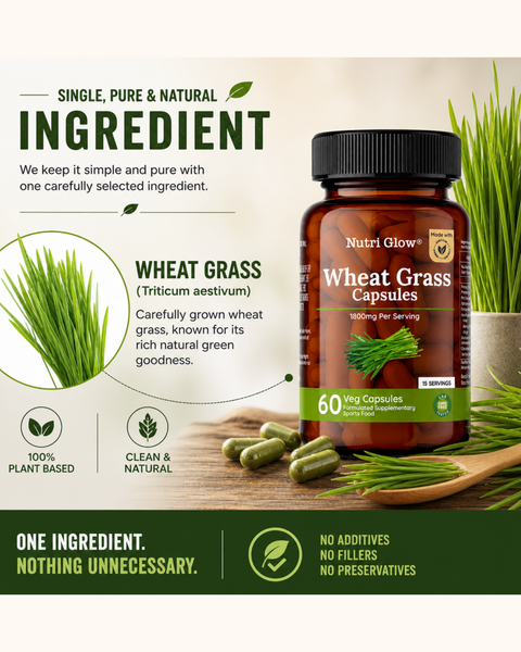 Nutri Glow Wheat Grass Capsules - 60 Capsules