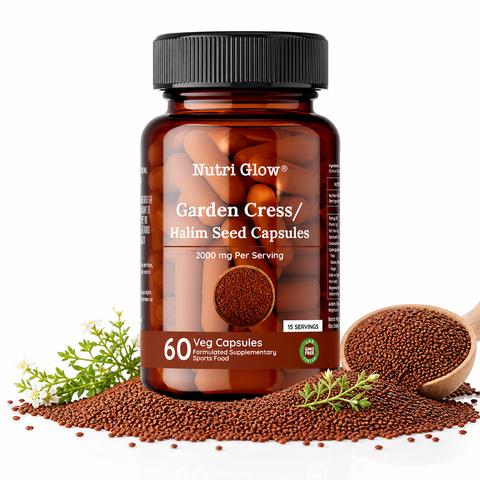 Nutri Glow Garden Cress / Halim Seed Capsules - 60 Capsules