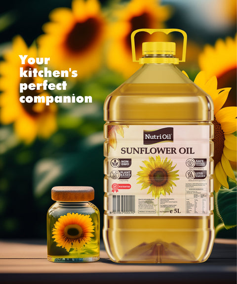 Nutri Sunflower Oil - Blended with 100% Plant Based Antioxidant