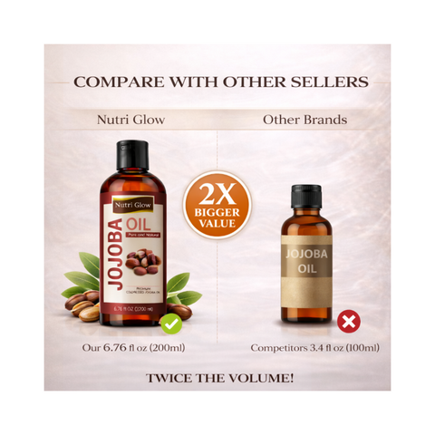 Organic Jojoba Oil for Balancing Oily Skin and Revitalizing Hair - 200ml