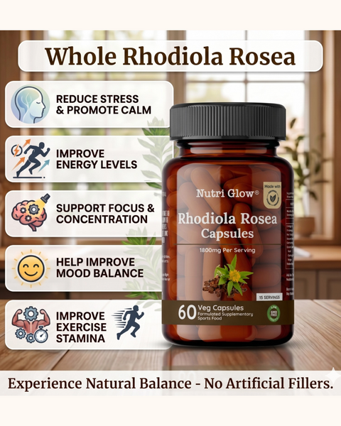 Nutri Glow Rhodiola Rosea Capsules - 60 Capsules