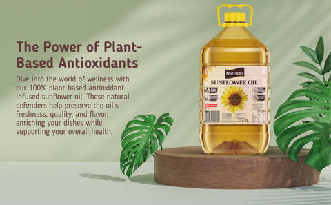 Nutri Sunflower Oil - Blended with 100% Plant Based Antioxidant